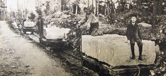 Rallvägarna were used to transport stone.